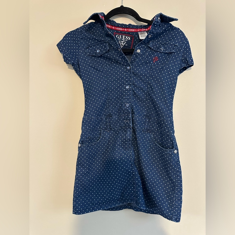 Guess Denim dress for girls size 10-12, navy blue color